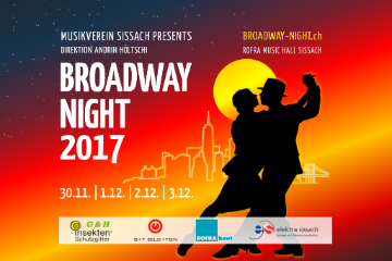 Broadway Night 2017:
30.11. | 1.12. | 2.12. | 3.12